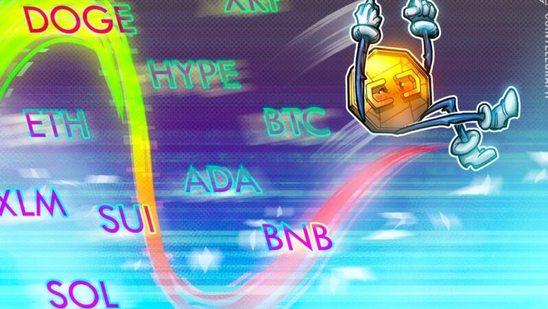 Fiyat Tahminleri 8/6: BTC, ETH, XRP, BNB, SOL, DOGE, ADA, HYPE, XLM, SUI
