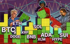 Fiyat Tahminleri 8/8: BTC, ETH, XRP, BNB, SOL, DOGE, ADA, HYPE, XLM, SUI