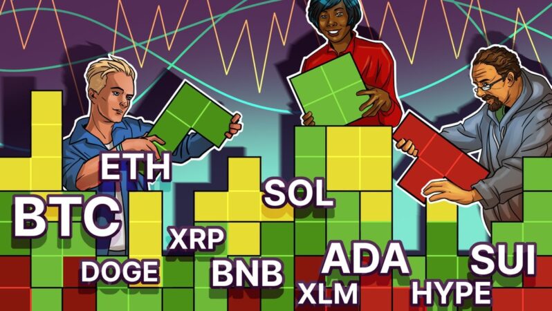 Fiyat Tahminleri 8/8: BTC, ETH, XRP, BNB, SOL, DOGE, ADA, HYPE, XLM, SUI