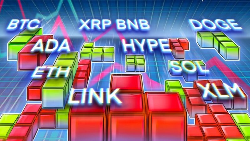 Fiyat Tahminleri 20/08: BTC, ETH, XRP, BNB, SOL, DOGE, ADA, LINK, HYPE, XLM
